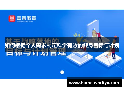 如何根据个人需求制定科学有效的健身目标与计划